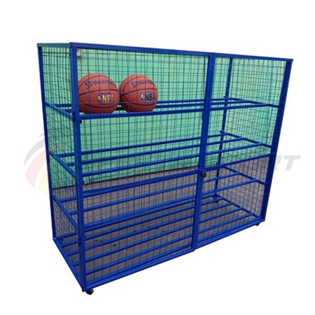 Купить Стеллаж для хранения мячей и инвентаря передвижной металлический (сетка) Цельносварной в Нурлате 